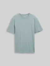 TOM TAILOR Herren Piqué T-Shirt mit Stretch, grün, Uni – Bild 1