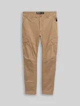 TOM TAILOR DENIM Herren Regular Tapered Cargo Hose, braun, Uni – Bild 1