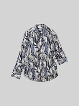 TOM TAILOR Damen Bluse mit Muster, blau, Gemustert – Bild 7