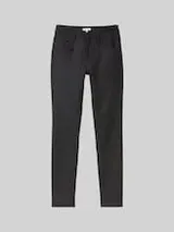 TOM TAILOR Damen TTALEXA COATED SKINNY Jeans, schwarz, Uni – Bild 1