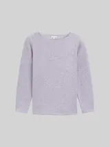 TOM TAILOR Damen Plus Size - Soft-Touch Sweatshirt mit Knopfdetails, lila, Meliert – Bild 1