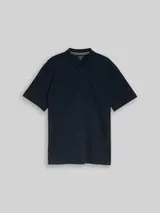 TOM TAILOR Herren Plus Size - Piqué Poloshirt mit Logo-Stickerei, blau, Uni – Bild 1