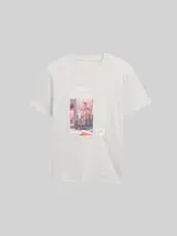 TOM TAILOR DENIM Herren T-Shirt mit Foto-Print, grau, Uni – Bild 1