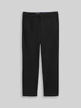 TOM TAILOR DENIM Herren Loose Fit Piqué Hose, schwarz, Uni – Bild 1