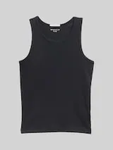 TOM TAILOR Mädchen Basic Ripp Top, schwarz, Uni – Bild 1
