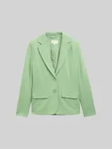 TOM TAILOR Damen Slim Fit Jersey Blazer, grün, Uni – Bild 1