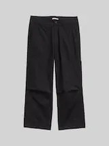 TOM TAILOR Jungen Baggy Fit Parachute Hose, schwarz, Uni – Bild 1