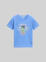TOM TAILOR Jungen T-Shirt mit Wendepailletten, blau, Uni – Bild 1