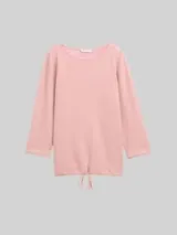 TOM TAILOR Damen Langarmshirt mit Knopf-Details, rosa, Uni – Bild 1