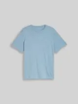 TOM TAILOR Herren Basic T-Shirt aus Baumwolle, blau, Uni – Bild 1