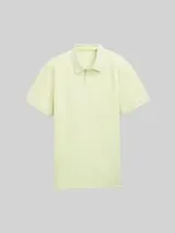 TOM TAILOR Herren Piqué Poloshirt mit Stretch, grün, Uni – Bild 1