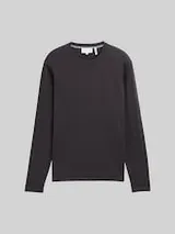 TOM TAILOR Herren Softtouch Strickpullover mit Seide, schwarz, Uni – Bild 1