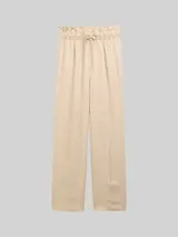 TOM TAILOR DENIM Damen Wide Leg Paperpag Hose, braun, Uni – Bild 1