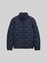 TOM TAILOR DENIM Herren Lightweight Steppjacke mit Stehkragen, blau, Uni – Bild 1