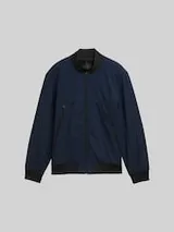 TOM TAILOR DENIM Herren Softshell Jacke im Bomber-Style, blau, Uni – Bild 1