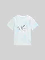 TOM TAILOR Jungen Oversize T-Shirt mit Print, blau, Farbverlauf – Bild 1
