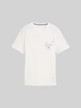 TOM TAILOR Herren T-Shirt mit Brusttasche, weiß, Uni – Bild 1