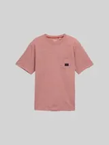 TOM TAILOR Herren T-Shirt mit Brusttasche, rot, Gestreift – Bild 1