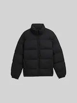 TOM TAILOR DENIM Herren Lightweight Pufferjacke mit Stehkragen, schwarz, Uni – Bild 1