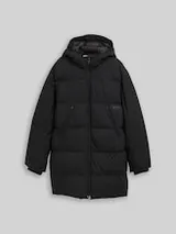 TOM TAILOR DENIM Herren Puffer Parka mit Kapuze, schwarz, Uni – Bild 1