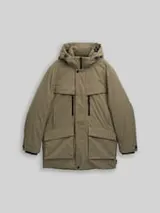 TOM TAILOR DENIM Herren Arctic Parka mit abnehmbarer Kapuze, grün, Uni – Bild 1