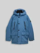 TOM TAILOR Herren Arctic Parka mit abnehmbarer Kapuze, blau, Uni – Bild 1