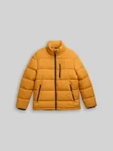 TOM TAILOR Herren Puffer-Jacke aus wasserabweisendem Material, braun, Uni – Bild 1
