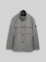 TOM TAILOR Herren 2-in-1 Wolljacke mit abnehmbarer Innenjacke, grau, Meliert – Bild 1
