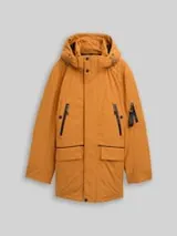 TOM TAILOR Herren Arctic Parka mit abnehmbarer Kapuze, braun, Uni – Bild 1