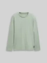 TOM TAILOR Jungen Oversize Langarmshirt mit Print, grün, Uni – Bild 1