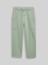 TOM TAILOR Jungen Cargo Jogginghose, grün, Uni – Bild 1