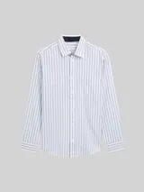 TOM TAILOR Herren Regular Fit Hemd mit Streifenmuster, weiß, Gestreift – Bild 1