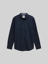 TOM TAILOR Herren Regular Fit Hemd mit Stretch, blau, Uni – Bild 1