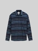 TOM TAILOR Herren Comfort Fit Hemd mit Streifenmuster, blau, Gestreift – Bild 1
