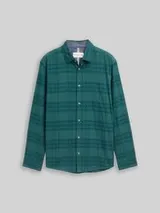 TOM TAILOR Herren Regular Fit Hemd mit Logo-Stickerei, grün, Kariert – Bild 1