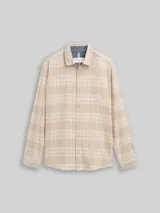 TOM TAILOR Herren Regular Fit Hemd mit Logo-Stickerei, braun, Kariert – Bild 1