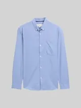 TOM TAILOR DENIM Herren Regular Fit Hemd mit Brusttasche, blau, Meliert – Bild 1