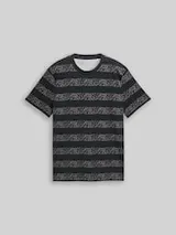 TOM TAILOR DENIM Herren T-Shirt mit Streifenmuster, grau, Gestreift – Bild 1