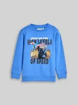 TOM TAILOR Jungen Sweatshirt mit Print, blau, Uni – Bild 1