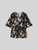 TOM TAILOR Damen Bluse mit Muster, braun, Animalprint – Bild 1