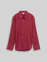 TOM TAILOR Damen Hemdbluse mit Muster, rot, Gemustert – Bild 1