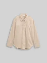 TOM TAILOR Damen Overshirt in Wildleder-Optik, grau, Uni – Bild 1
