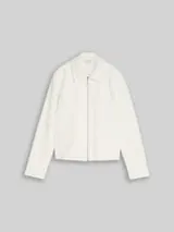 TOM TAILOR Damen Regular Fit Jacke mit Reißverschluss, weiß, Uni – Bild 1