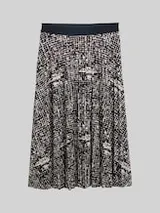 TOM TAILOR Damen Plissee Midi-Rock, blau, Uni – Bild 1