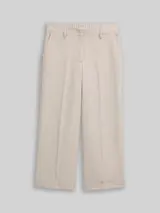 TOM TAILOR Damen Culotte Hose mit Bügelfalte, braun, Meliert – Bild 1