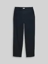 TOM TAILOR Damen TTLEA Loose Straight Hose, blau, Uni – Bild 1