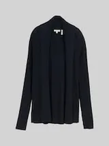 TOM TAILOR Damen Cardigan mit Schalkragen, blau, Uni – Bild 1