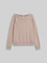 TOM TAILOR Damen Strickpullover mit Kaschmir-Anteil, braun, Meliert – Bild 1