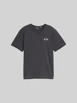 TOM TAILOR Herren T-Shirt mit V-Ausschnitt, schwarz, Uni – Bild 1