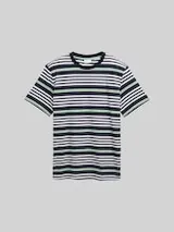 TOM TAILOR Herren T-Shirt mit Streifenmuster, blau, Gestreift – Bild 1